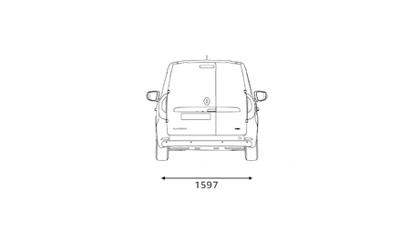 Renualt Kangoo E-Tech 100% electric L2 - dimensioner bak