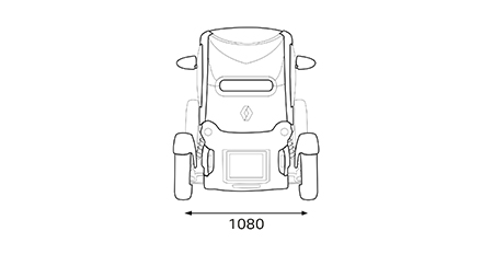 Renault Twizy E-Tech electric - dimensioner bak