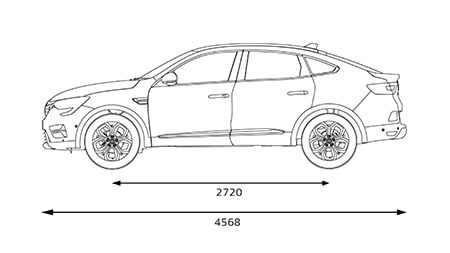 Renault Arkana dimensioner