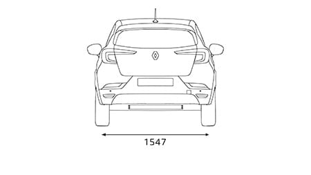 Renault Captur dimensioner bak