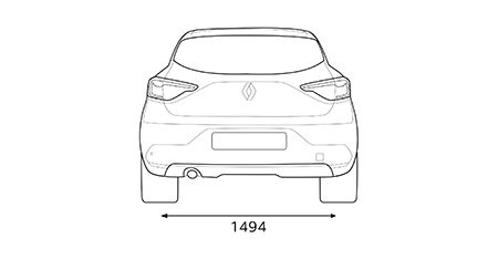 Clio dimensioner bak